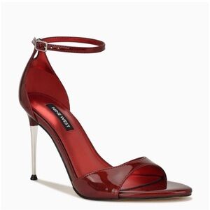 Nine West Serven Ankle Strap Sandals Dark Red Size 8M